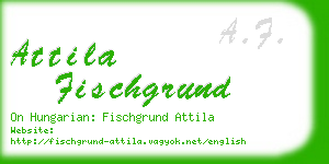 attila fischgrund business card